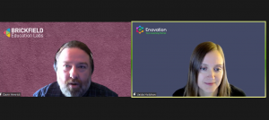 Vaida and Gavin chat over zoom webinar.